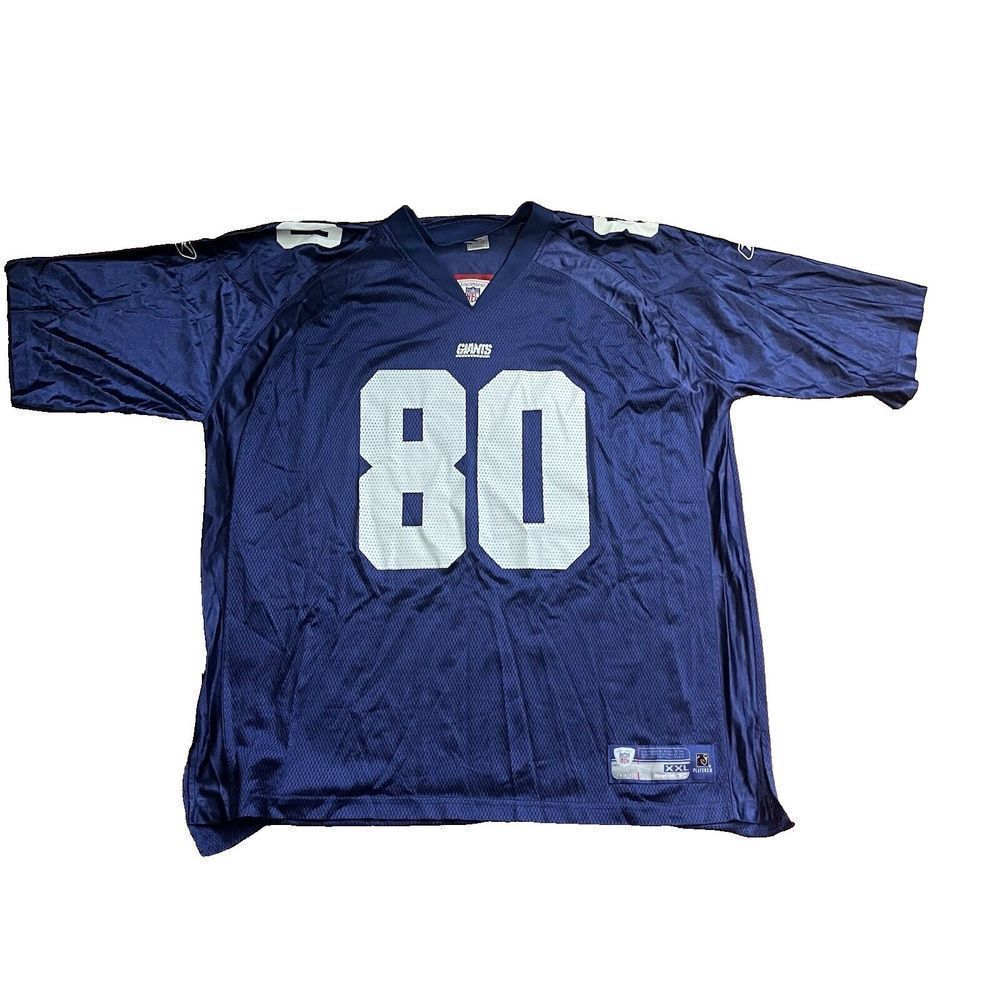 New York Giants Reebok Jeremy Shockey Jersey Blue 80 On-Field Size XXL